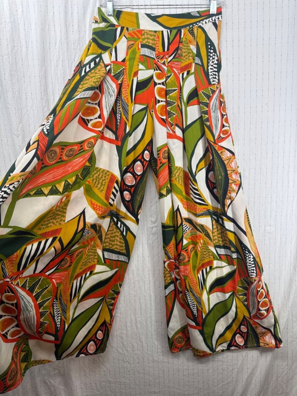 Moon Orchid Womens Pant Sz S Multicolor Palazzo Wide-Leg Botanical Cruise Resort - Picture 2 of 11